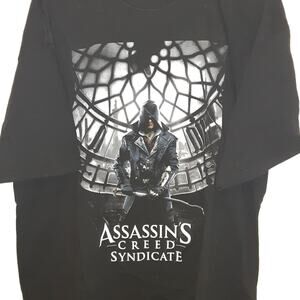 Assassins Creed Syndicate T Shirt Mens 2XL Video Game Black Short Sleeve 2015